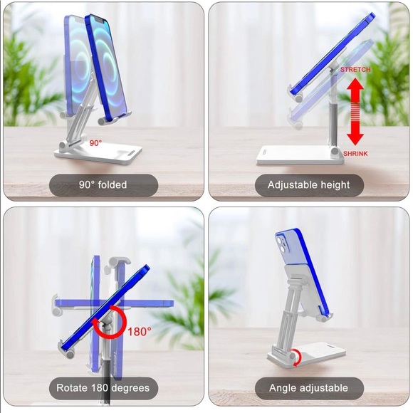 Adjustable Phone Stand, Foldable Phone Holder - Picture 5 of 5